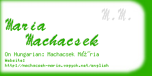 maria machacsek business card